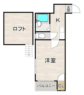 レディバッグ西新【1階】の間取り