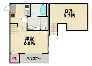 ミオ・トーヤ 箱崎【1階】の間取り