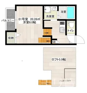 パルステージ大橋【2階】の間取り