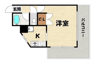 ピュアドームプログレッソ天神【9階】の間取り