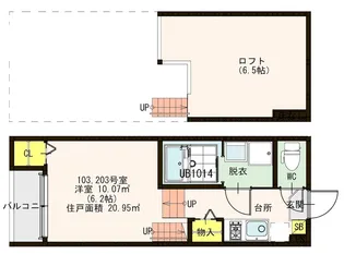 アモーネス【1階】の間取り
