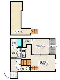 RAINBOW南福岡【2階】の間取り