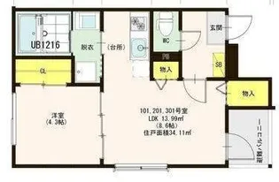 スプラメゾン博多【2階】の間取り