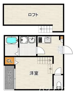 リヴェール貝塚【1階】の間取り