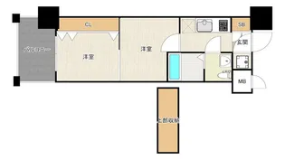 ギャランティー21博多 ORIENT BLD No66【9階】の間取り