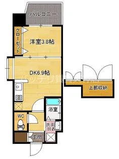 No.66 ギャランティー21博多【7階】の間取り