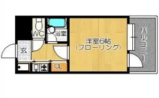 ピュアドームベイス博多【3階】の間取り