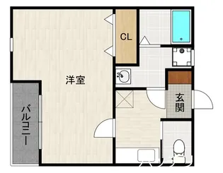 クレフラスト吉塚【1階】の間取り
