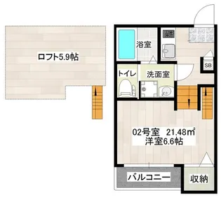 サン アンジェリーナ【2階】の間取り