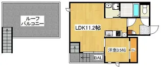 Grandtic Preston西新南【2階】の間取り