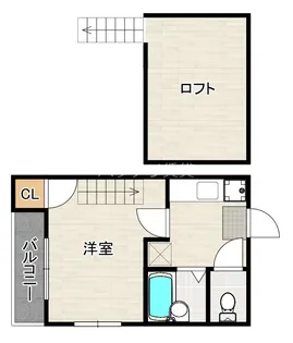キャニオン オーク 竹下【2階】の間取り