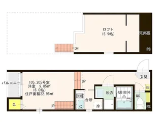 AITレジデンス博多【2階】の間取り