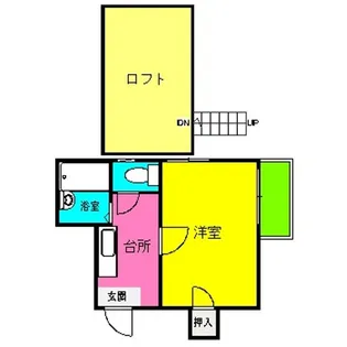 レディバッグ西新【1階】の間取り