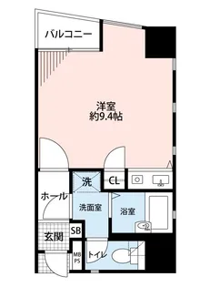 ダイナコート千代県庁口【9階】の間取り
