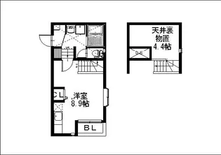 エルソール竹下【1階】の間取り