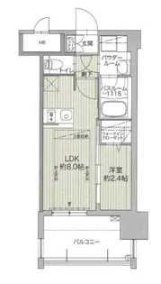 グランフォーレ博多ウォーターフロント【7階】の間取り