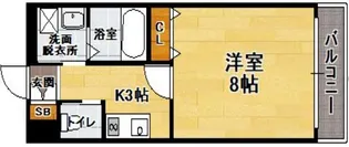 ピュアドームサンミッシェル博多【7階】の間取り