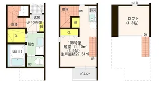 ハーモニーテラス井尻IV【1階】の間取り
