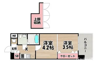 No60 V-TOWER天神【16階】の間取り