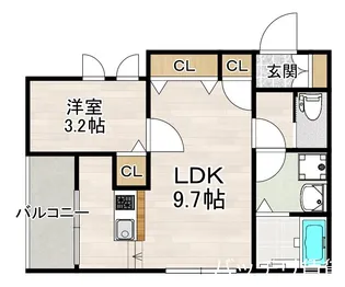 Katze筥松【1階】の間取り