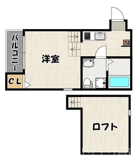 コーポバンラック井尻【1階】の間取り