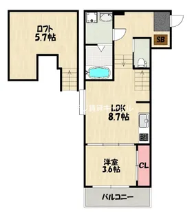 ZEN TERRACE 梅林【2階】の間取り
