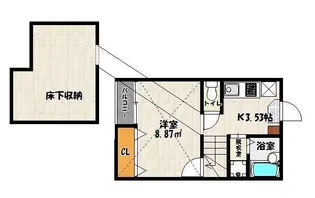 パームコート博多駅前【1階】の間取り