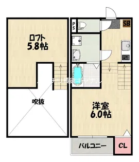 RIVERE梅林【1階】の間取り