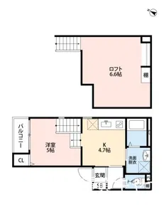 ドリームステージ香椎Ⅰ【2階】の間取り