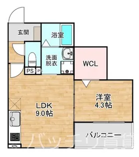 CRECIA箱崎【2階】の間取り
