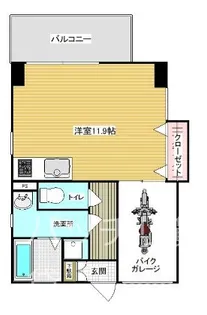 ハイディングプレイス東比恵【5階】の間取り