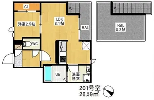 1LDKの間取り画像