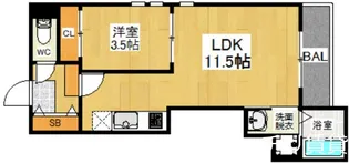 GRANDTIC SYM博多【1階】の間取り