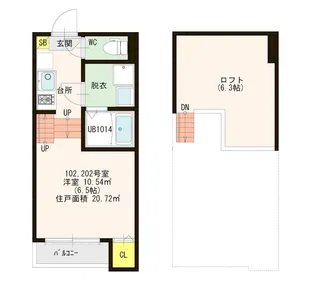 マイネスト南福岡【2階】の間取り