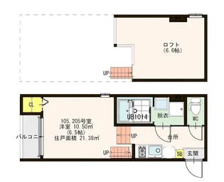 アモーネス【2階】の間取り
