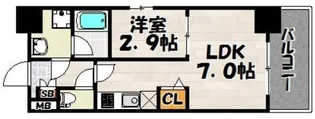 ウインステージ箱崎【8階】の間取り