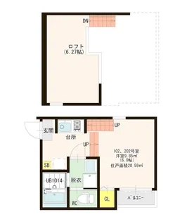 リヴァスト【2階】の間取り