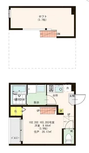 エスペランサ香椎【2階】の間取り