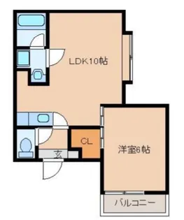 GOLDWING東比恵【2階】の間取り