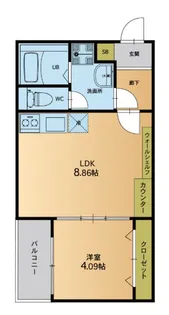 プレステージ箱崎【3階】の間取り