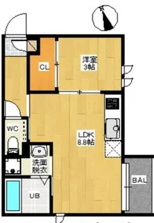 REGALEST CLASS南福岡【3階】の間取り