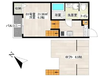 tiare吉塚【1階】の間取り