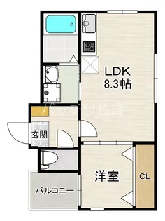 Camporta姪浜【2階】の間取り