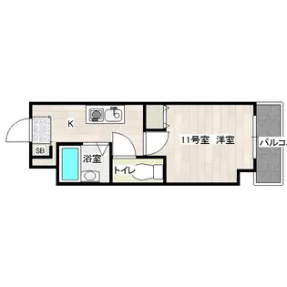 モア・フィールド箱崎II【11階】の間取り