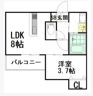パティオ五十川 Ⅰ【1階】の間取り