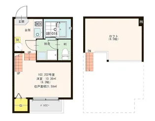 ハーモニーテラス筥松V【1階】の間取り