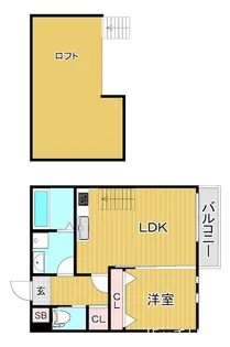 アンピオ千早弐番館【2階】の間取り