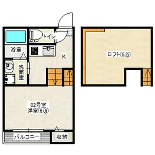 クラリス竹下【1階】の間取り