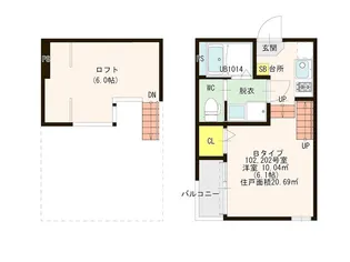 ハーモニーテラス筥松III【1階】の間取り