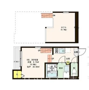 アイノス笹原【2階】の間取り
